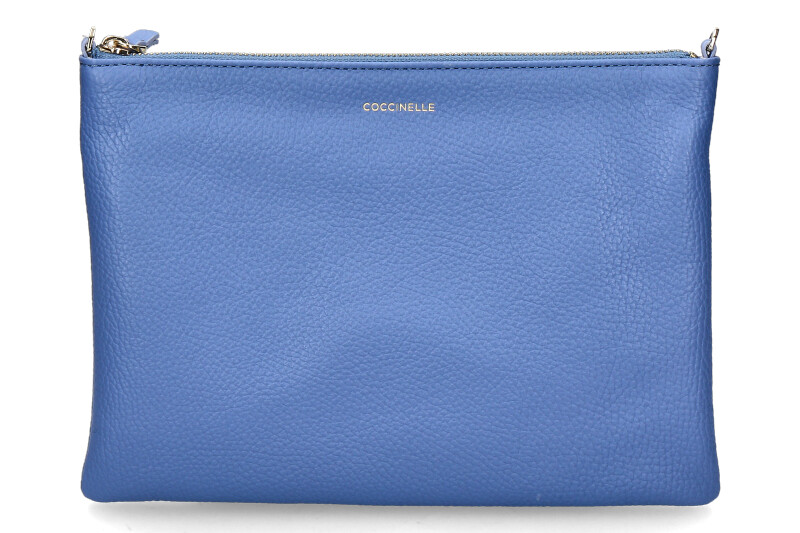 Coccinelle clutch CROSSBODY MEDIUM GRAINED LEATHER-azul/blau 