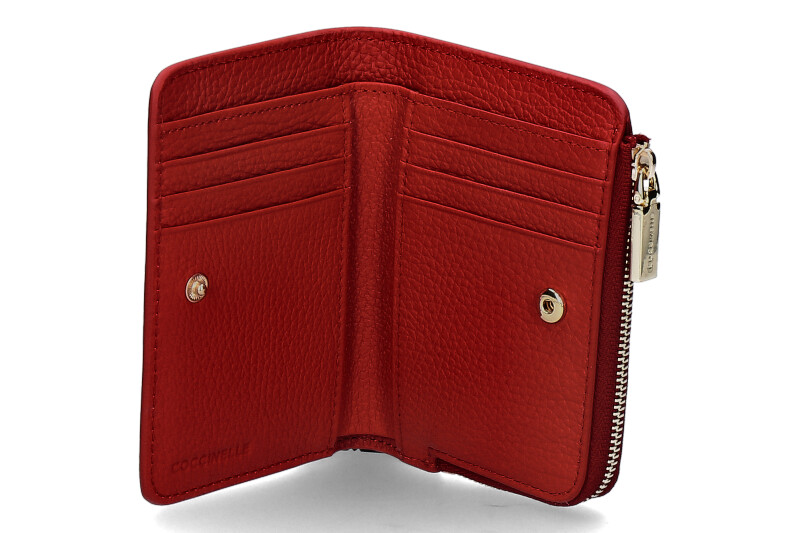 Coccinelle wallet GRAINED LEATHER METALLIC SOFT-ruby/rot 