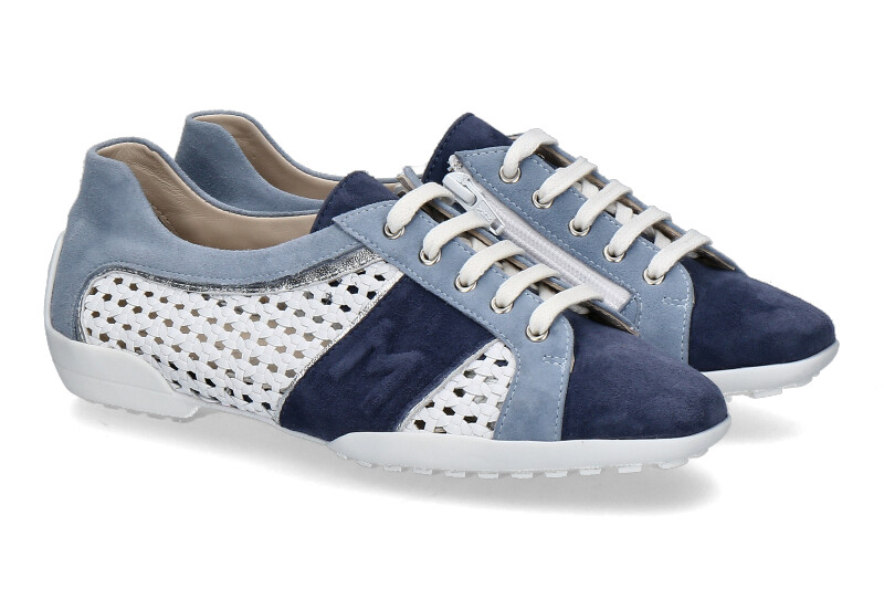 Mania Sneaker CAMOSCIO OSAKA- bianco/blue