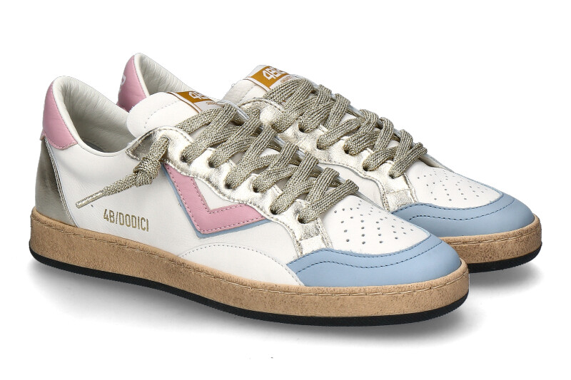 4B12 Damen- Sneaker PLAY NEW D201- bianco/sky