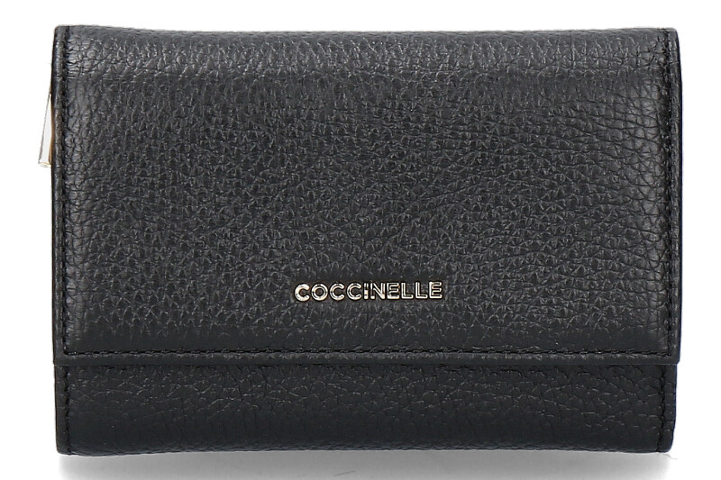 Coccinelle wallet GRAINED LEATHER METALLIC SOFT- noir/schwarz