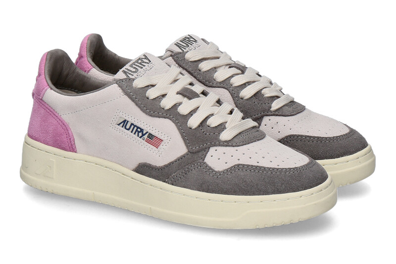 Autry women's sneaker MEDALIST TS09 TRIC SUEDE- barbie/ black 