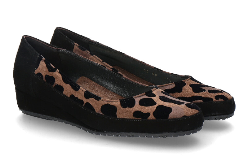 Bagnoli Slipper CAMOSCIO- nero/leopard