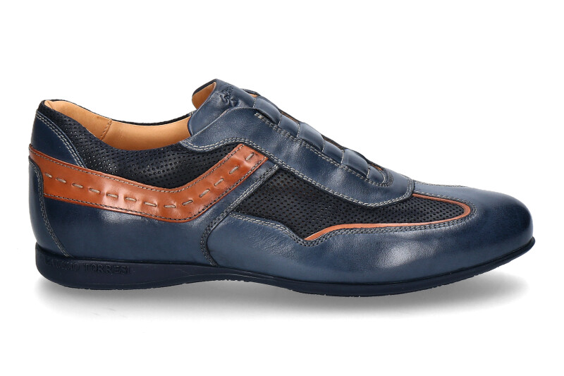  Galizio Torresi slip on FOULARD BLU NABUK NAVY INDIO SIENA 