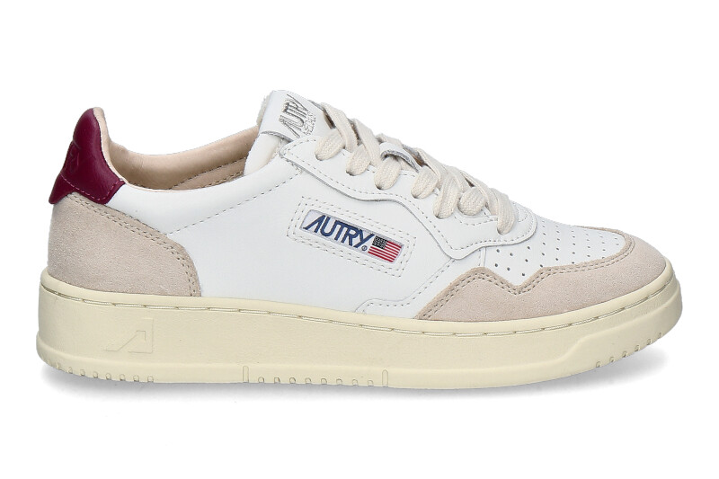 Autry Damen-Sneaker MEDALIST SUEDE LS73- white/ rasberry