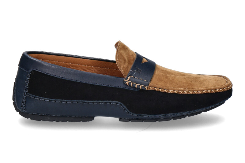 Moreschi loafer BAVIERA BLU SCURO MARRONE