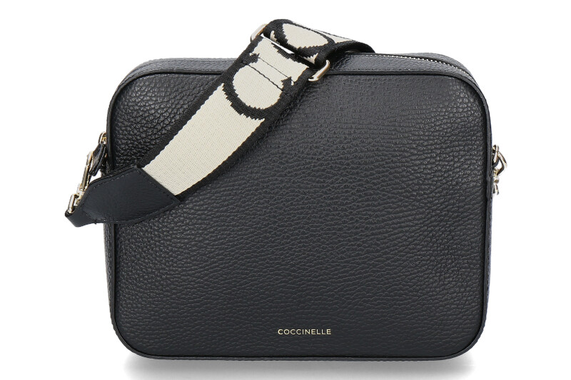 Coccinelle Umhängetasche MINI TEBE GRAINED LEATHER- noir/schwarz