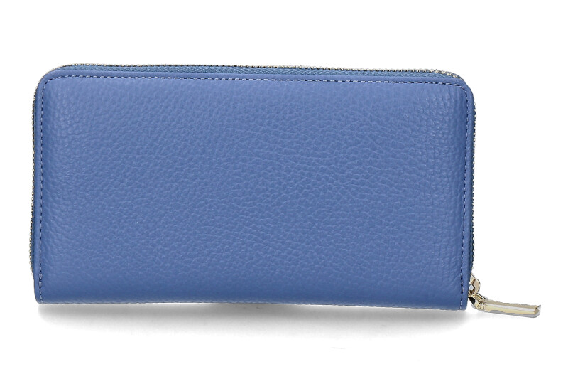 Coccinelle wallet GRAINED LEATHER METALLIC GOLD SOFT- azul/blau 