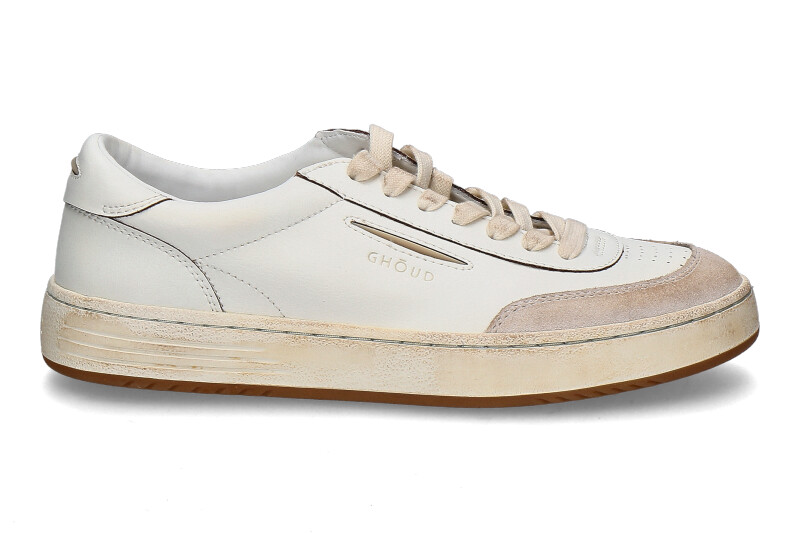 Ghoud Herren- Sneaker LIDO_BR LEATHER SUEDE- weiss/taupe