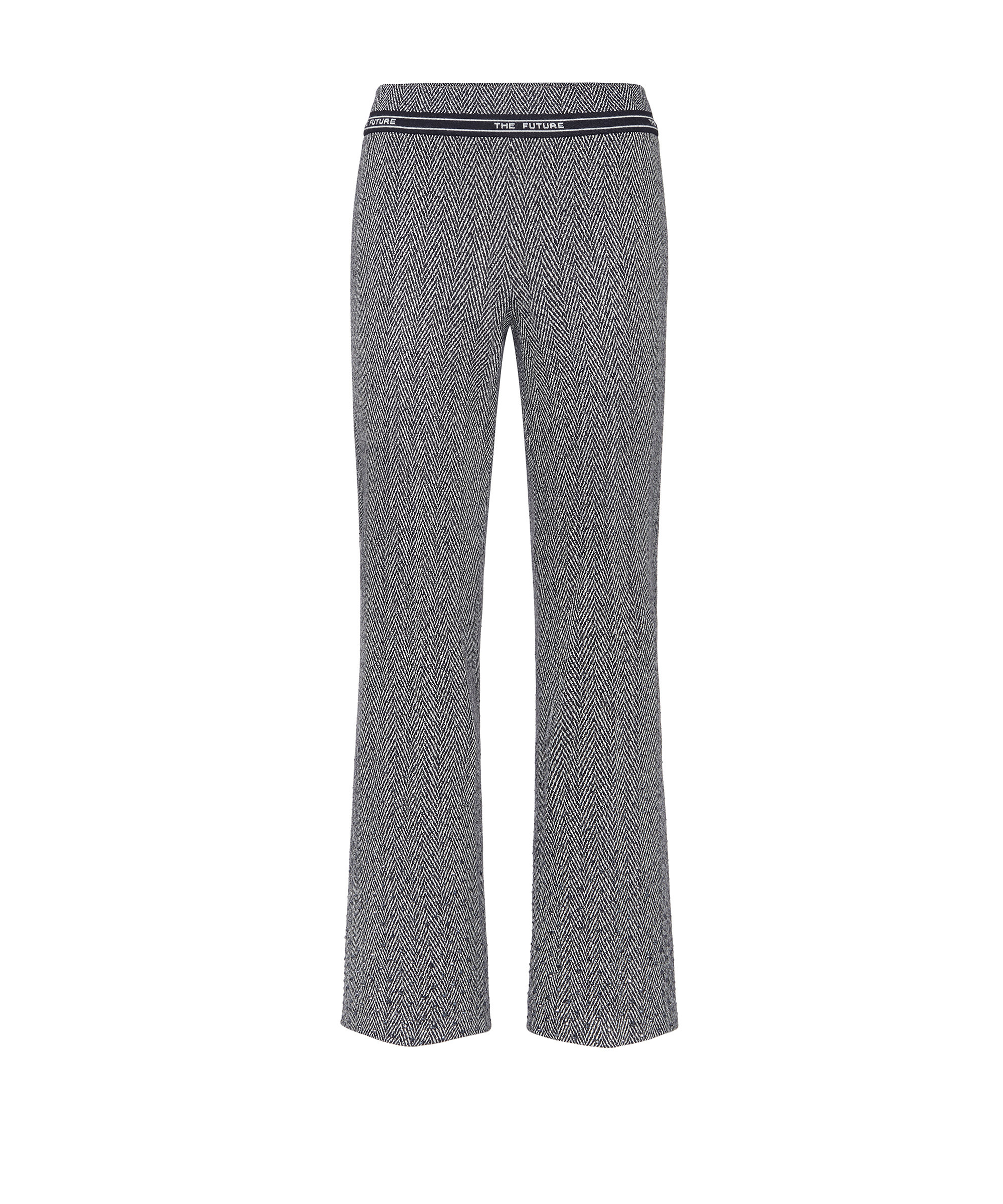 Cambio trousers FAITH- black creme herringbone