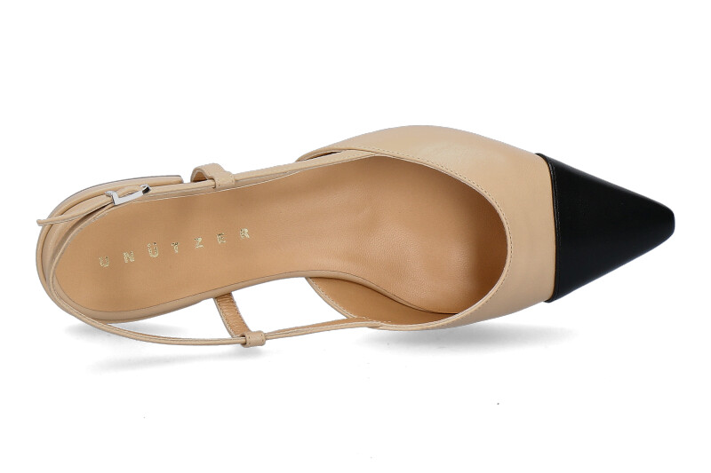 Unützer sling ballerina NAPPA 141- beige/ black