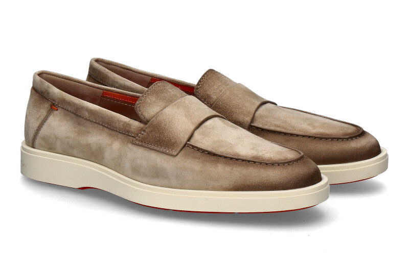 Santoni Herren- Slipper REVOLVE- brown/hellbraun