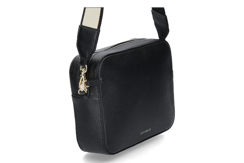 Coccinelle shoulder bag MINI TEBE GRAINED LEATHER- noir/schwarz