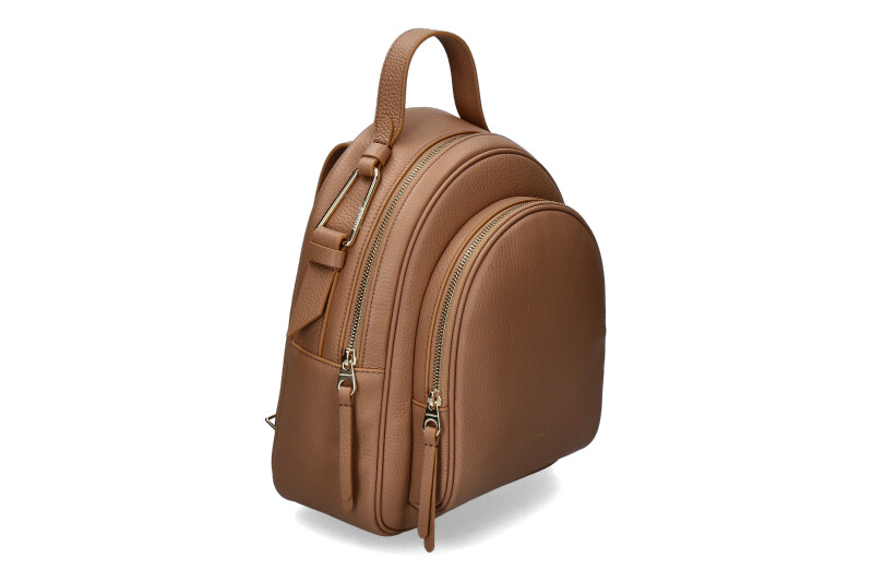 Coccinelle backpack MALORY MEDIUM DOUBLE GRAINED LEATHER- skin/braun 