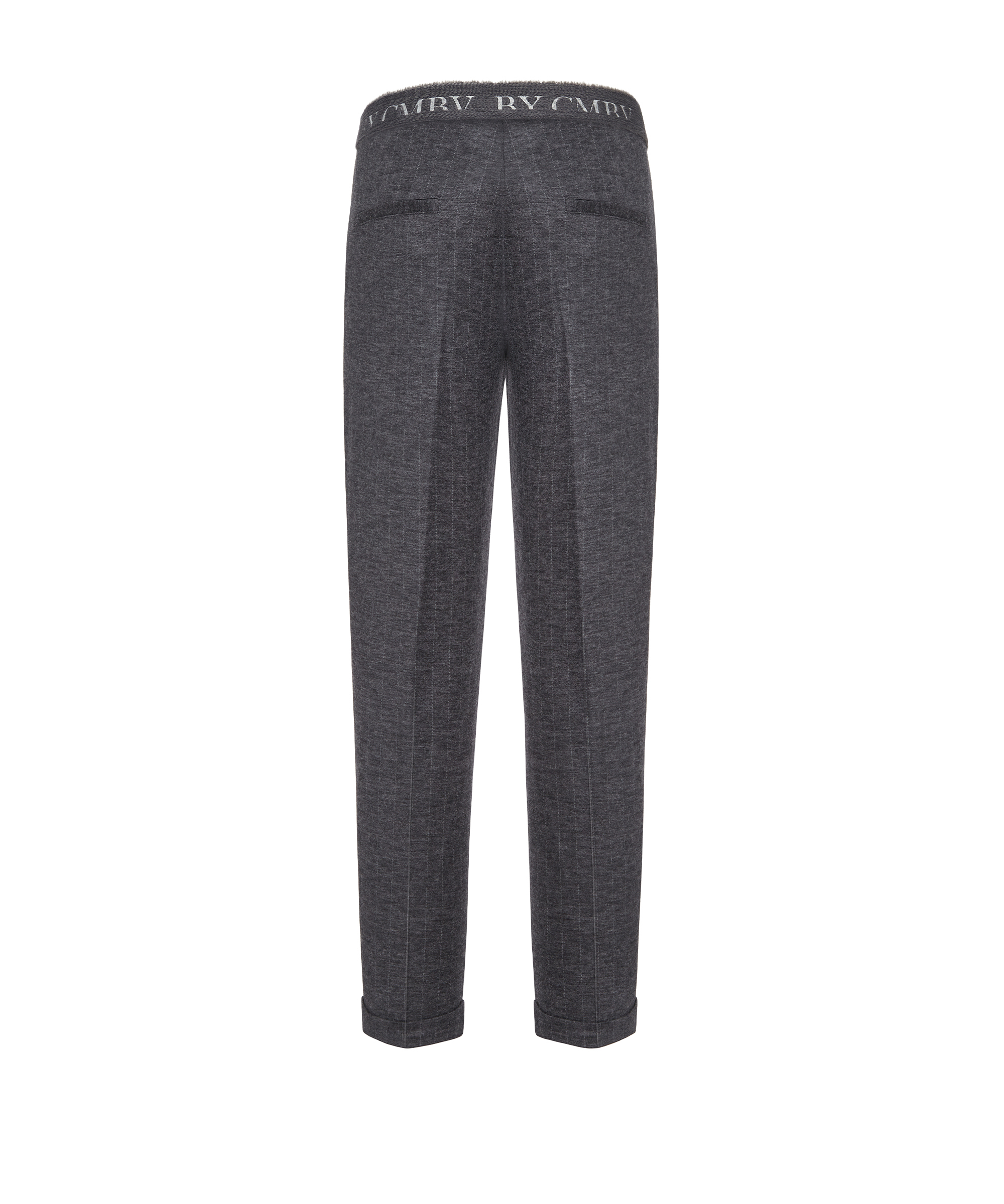 Cambio trousers KIM- grey melange fine pinstripe