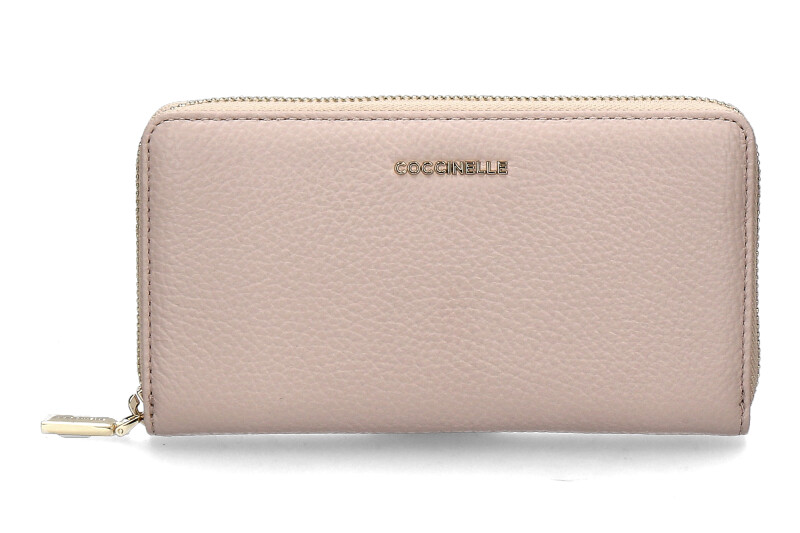 Coccinelle wallet GRAINED LEATHER METALLIC GOLD SOFT- nude 