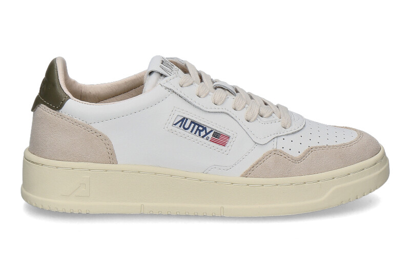 Autry women's sneaker MEDALIST LS77 LEATHER SUEDE- white/beige 