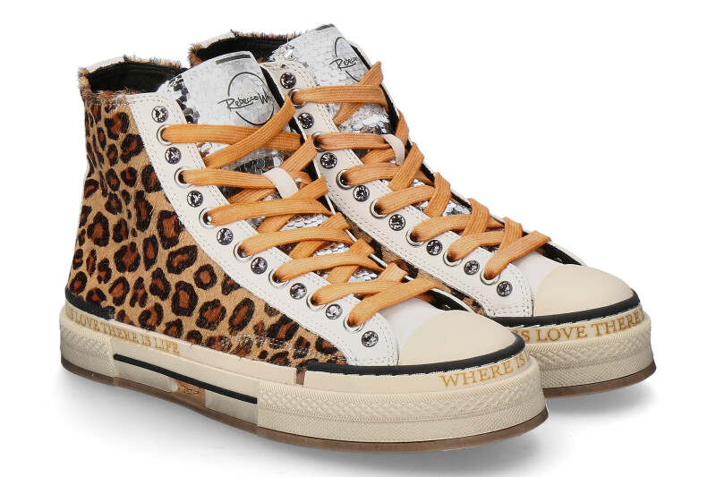 Rebecca White Damen- Sneaker CAVALLINO LEOPARD CAMEL