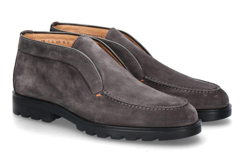 Santoni men's boots ROCK WILDLEDER- grey/dunkelgrau