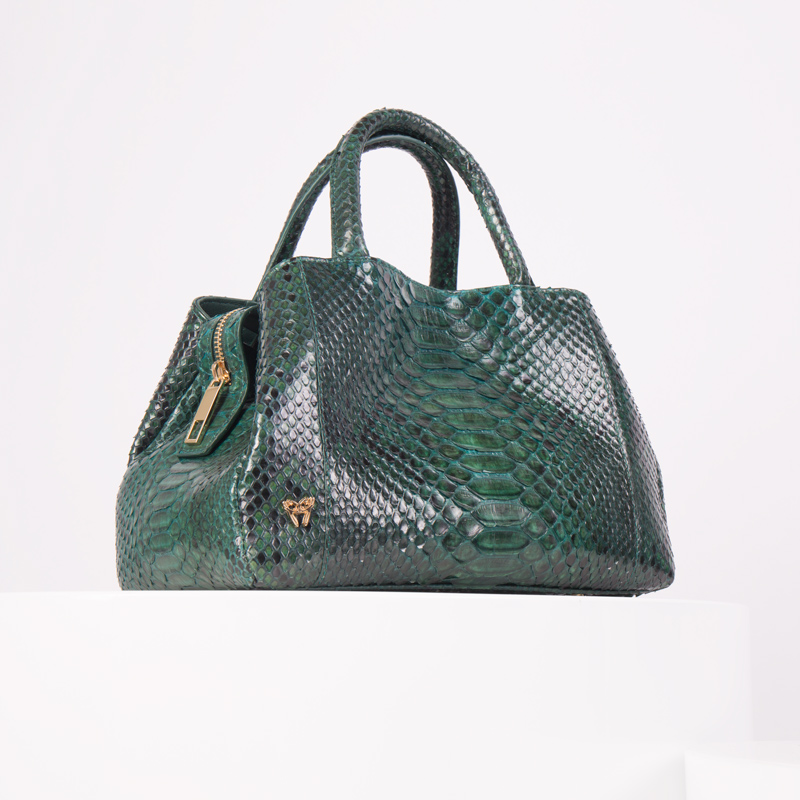 Vintage real snakeskin handbag with purse - Ruby Lane