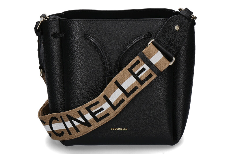 Coccinelle shoulder bag ECLYPS GRAINED LEATHER- noir/schwarz