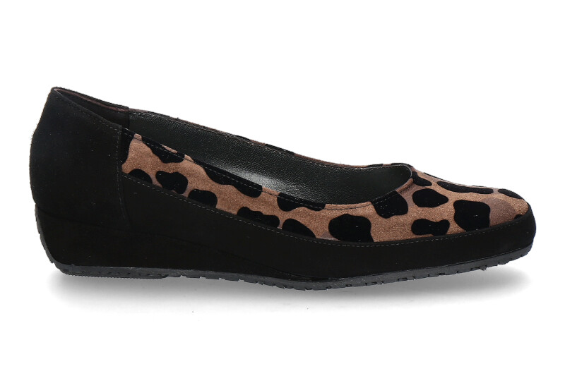 Bagnoli Slipper CAMOSCIO- nero/leopard