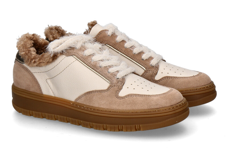 Paul Green sneaker lined SUEDE CALF- almond/ biscuit