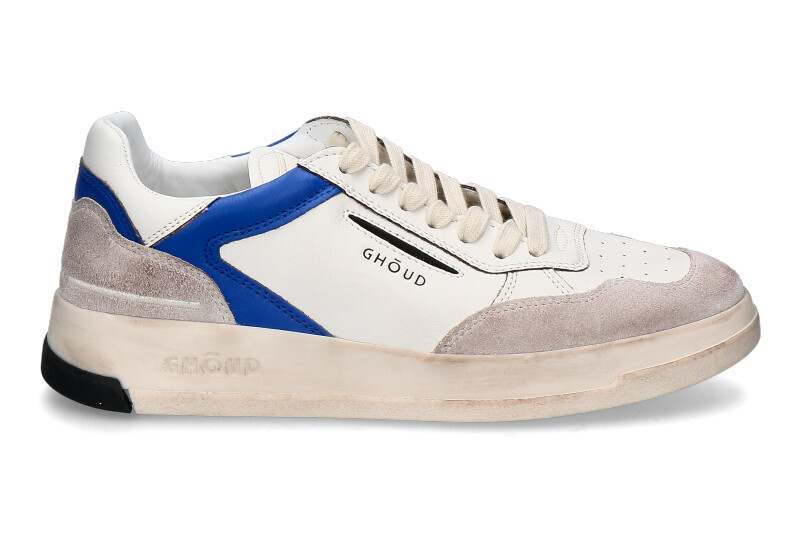 Ghoud Herren- Sneaker TWEENER_BR LEATHER/SUEDE- weiss/royalblau