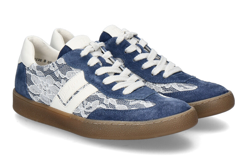 Paul Green Sneaker SUEDE/LACE- lake/white