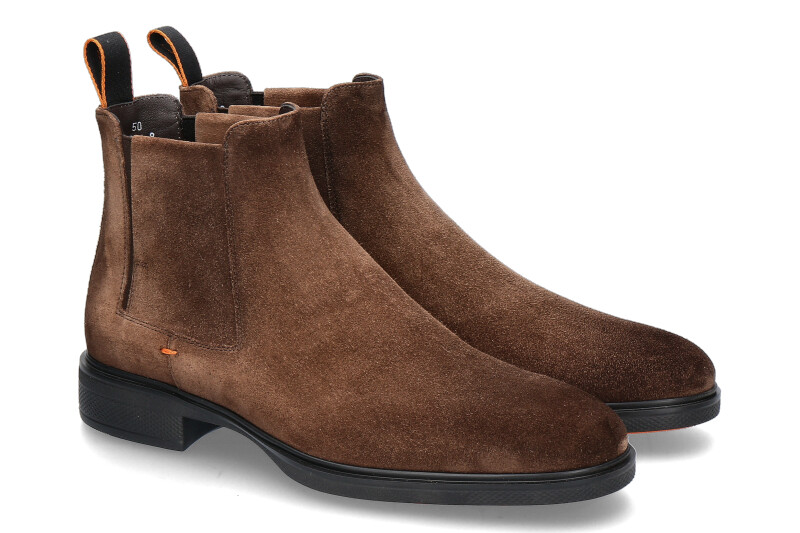 Santoni men's Chelsea boot EASY WILDLEDER- brown/braun