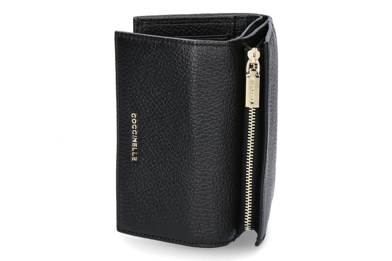 Coccinelle wallet GRAINED LEATHER METALLIC SOFT- noir/schwarz