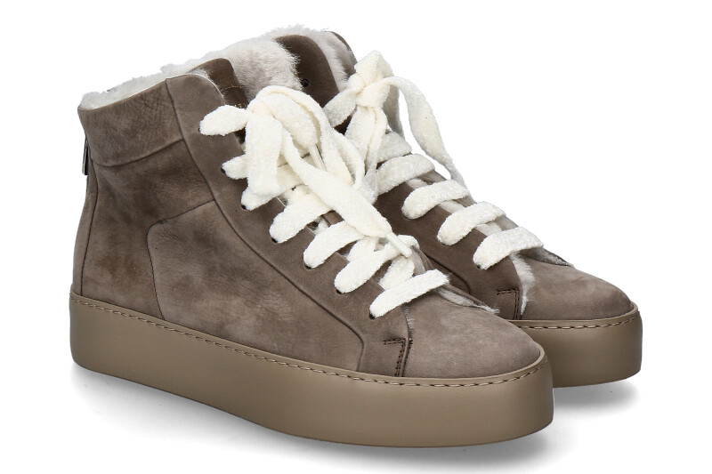 Camerlengo sneaker high lined MORBIDONE FANGO GOMMA CASSETTA TAUPE