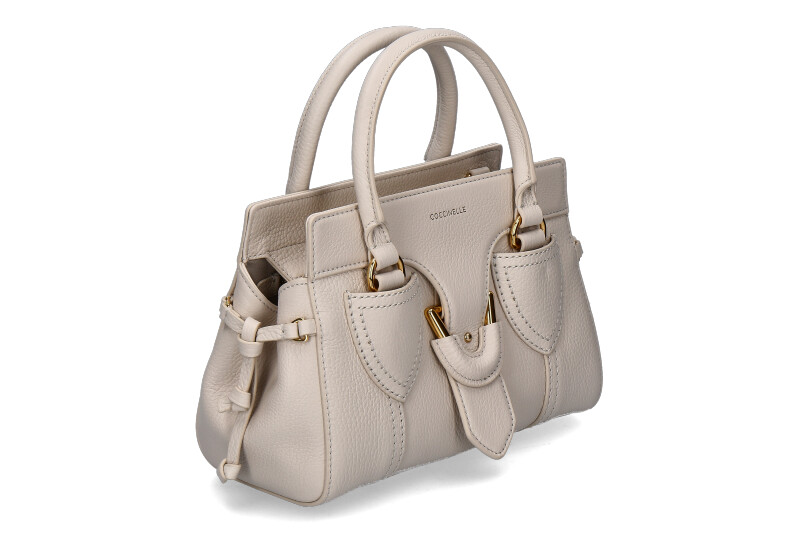 Coccinelle bag YORK GRAINED LEATHER- lambskin white/nature