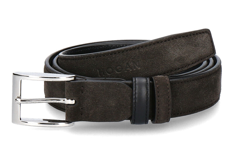 Hogan men's belt CINTURA REGOLABILE- grau/schwarz