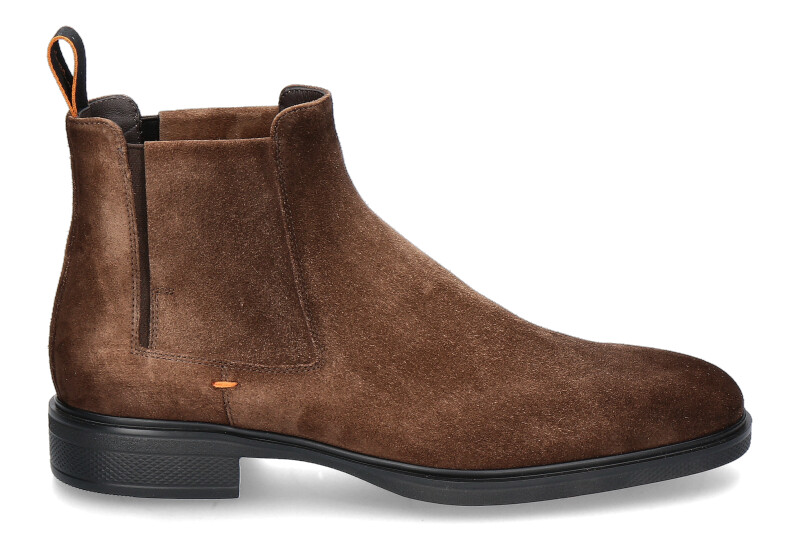 Santoni men's Chelsea boot EASY WILDLEDER- brown/braun