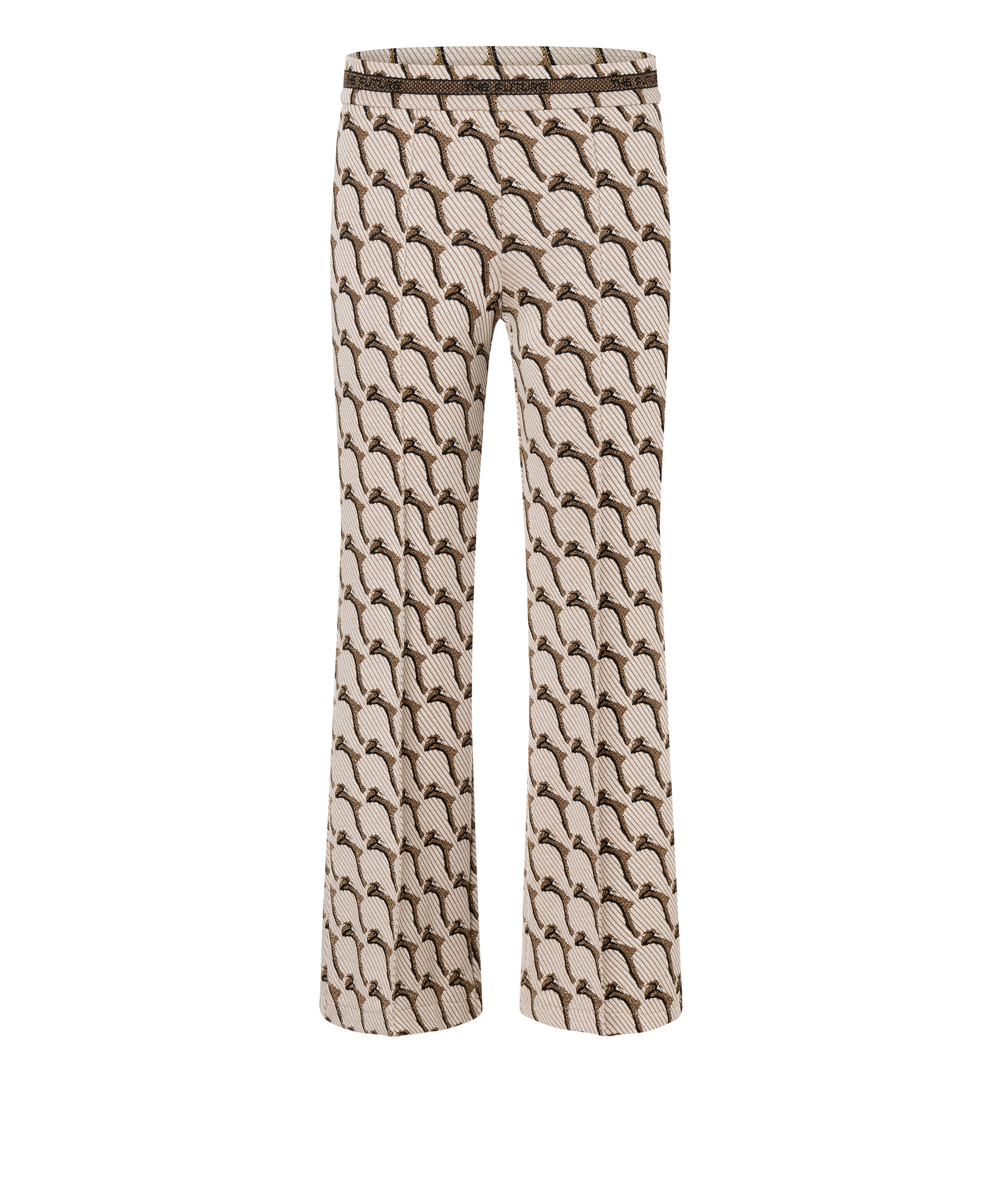 Cambio trousers FAITH- creme diagonal glitter chain