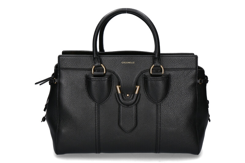 Coccinelle bag YORK LARGE GRAINED LEATHER- noir/schwarz