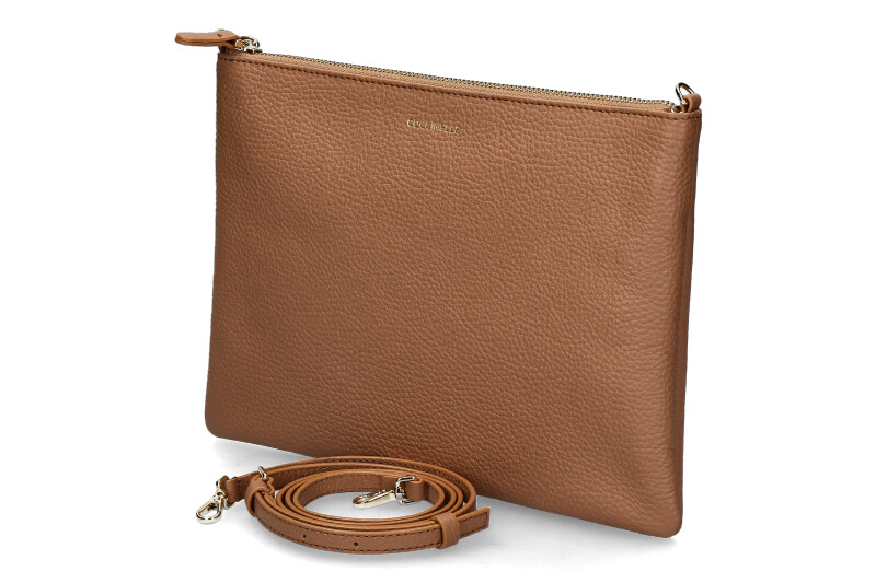 Coccinelle clutch CROSSBODY MEDIUM GRAINED LEATHER- skin/braun 