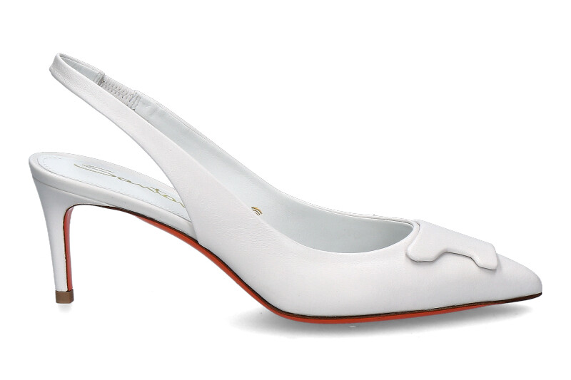 Santoni Damen- Slingpumps SIBILLE NAPPA- white/weiss