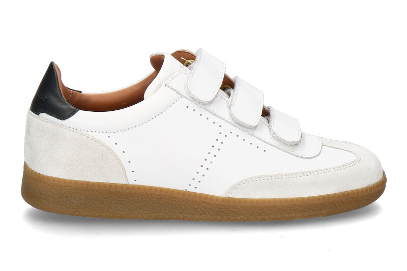 Maison Toufet Klettsneaker SUSANNA CUIR LISSE- weiss/schwarz