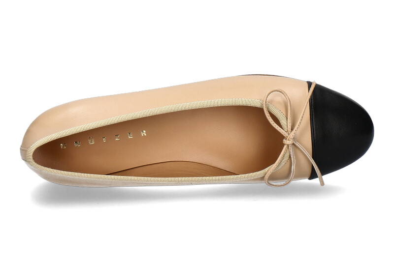 Unützer ballerina CLASSIC NAPPA- beige/ black