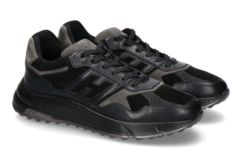 Hogan Herren- Sneaker HYPERLIGHT ALLACCIATO LEATHER- schwarz