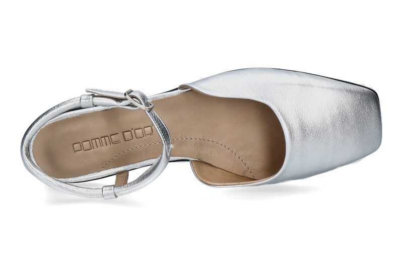 Pomme d'Or sling ballerina EMILY LAMINATO- angent/silber 