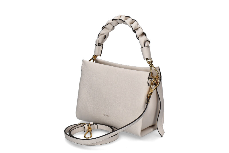 Coccinelle shoulder bag BOHEME GRANA DOUBLE GRAINED LEATHER- blanco/weiss 