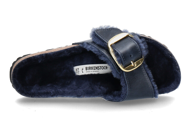 Birkenstock mules lined MADRID SCHMAL BIG BUCKLE- midnight