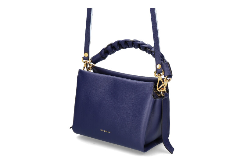 Coccinelle shoulder bag BOHEME GRANA DOUBLE GRAINED LEATHER- royal blue/blau