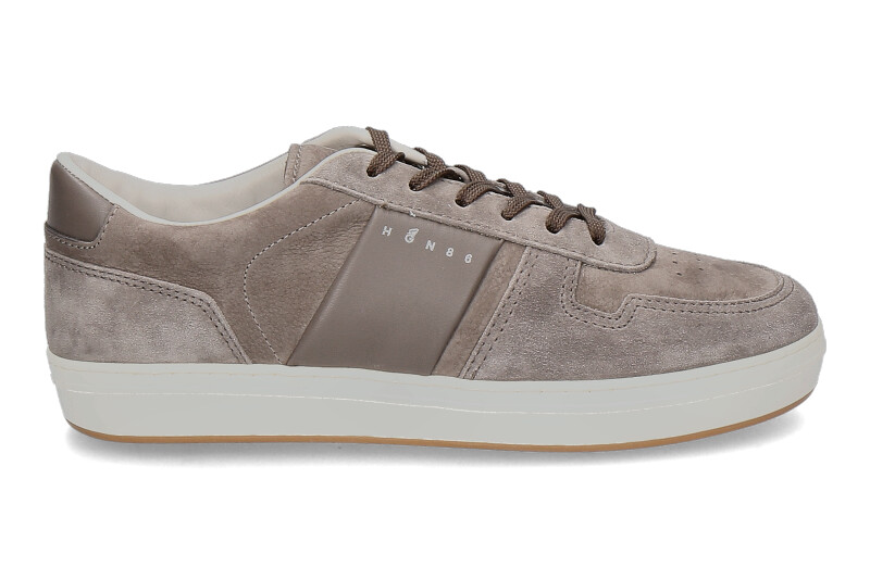 Hogan men's sneaker ALLACCIATO FASCIA LOGO- taupe