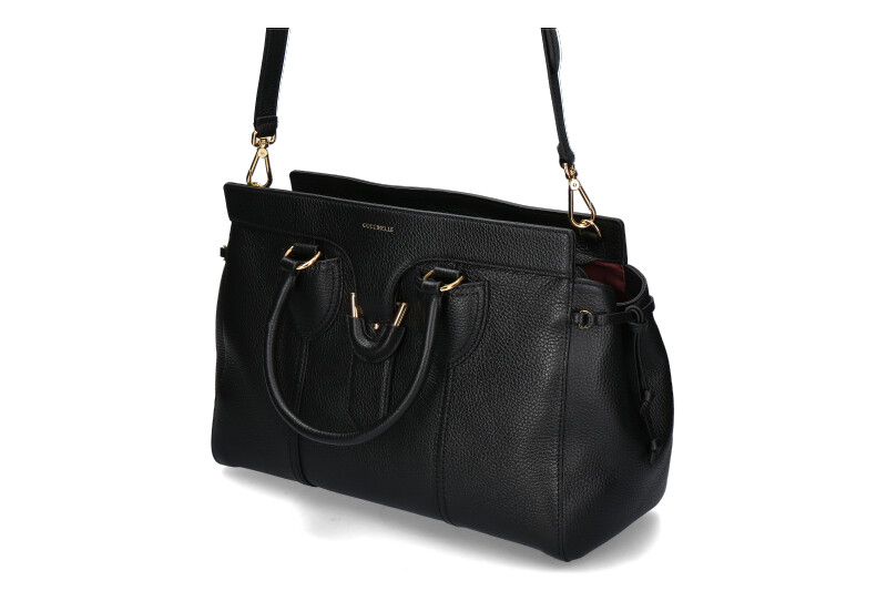 Coccinelle bag YORK LARGE GRAINED LEATHER- noir/schwarz