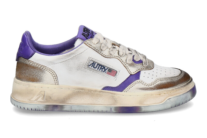 Autry Sneaker SUPER VINTAGE LEATHER NF06- white/purple/platinum