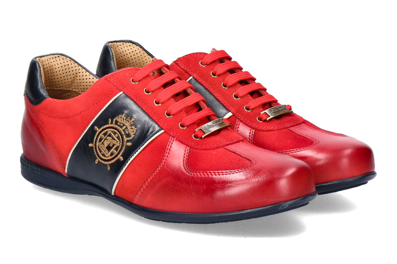 Galizio Torresi Sneaker FOULARD PAPAVERO- blau/rot